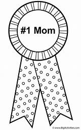 Ribbon  Coloring Page Mothers Day Crafts sketch template
