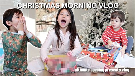 CHRISTMAS MORNING VLOG | opening presents haul, traditions & cooking new recipes! - YouTube