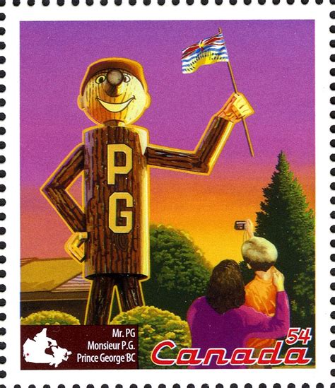 Mr. PG, Prince George, BC - Canada Postage Stamp | Roadside Attractions