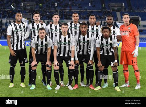 Players of Udinese Calcio pose for the teamshot during the Italian Cup ...