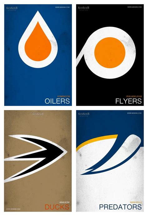 Minimalist NHL Logos | Nhl logos, Graphic design, Hockey teams