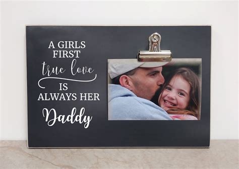 Father Daughter Picture Frame Dad Photo Frame A Girl's | Etsy