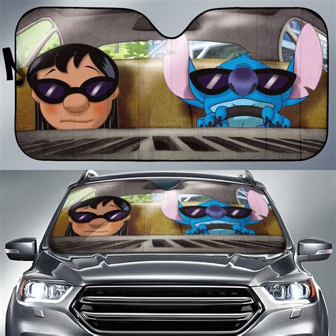 Stitch And Lilo Car Auto Sun Shades Windshield Accessories Decor Gift ...