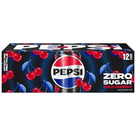 Pepsi Cola® Wild Cherry Zero Sugar Soda Cans, 12 pk / 12 fl oz - Dillons Food Stores