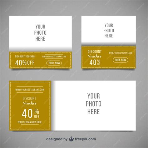 Premium Vector | Restaurant discount coupons