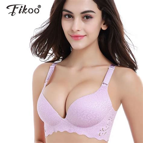 Fikoo Sexy One piece Plus Size Bras Wire Free Unlined B cup Bra 38 40 ...