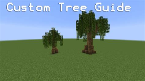 (Minecraft Custom Tree Guide Tutorial) #1 oak tree - YouTube