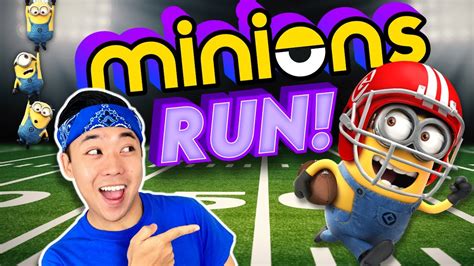 🏈🤓 MINIONS Football Run + FREEZE DANCE | Brain Break Kids Workout | GoNoodle Inspired - YouTube