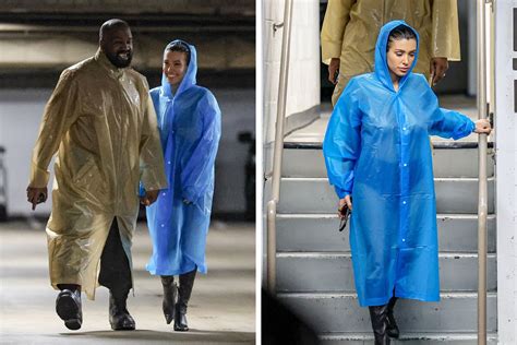 “Unbelievable, She’s Smiling”: Bianca Censori Dons Raincoat But Little Else With Husband Kanye ...