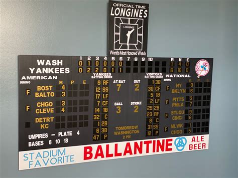 Yankee Stadium Replica Scoreboard Vintage 1950's New York Yankees Mick ...