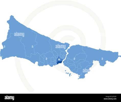 Istanbul Map with administrative districts where Fatih is pulled Stock Vector Image & Art - Alamy