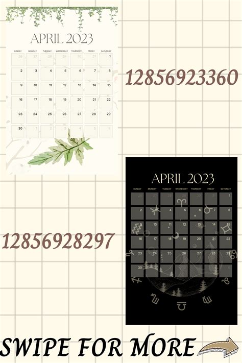 April is approaching! It is now time to prepare and change your bloxburg calendar decals into ...