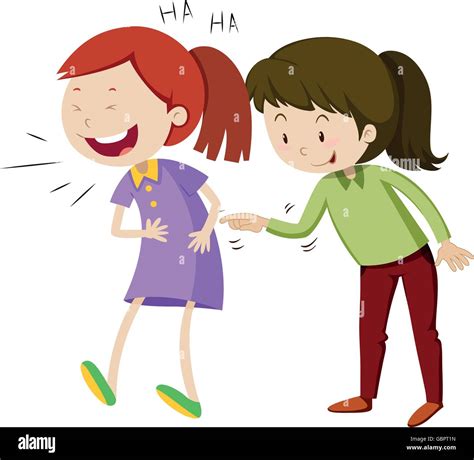 Two friends laughing Stock Vector Images - Alamy