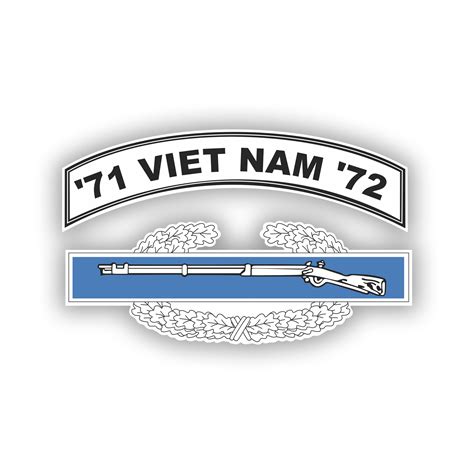 Army Vietnam 1970 1971 Combat Infantry Badge Precision Cut Decal