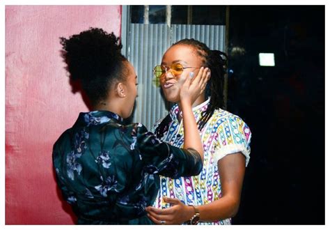 Fena Gitu fuels lesbian rumors with a suggestive pose with Edith Kimani