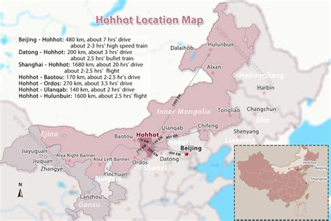 Inner Mongolia Map: Inner Mongolia China Map, Inner Mongolia Travel Map