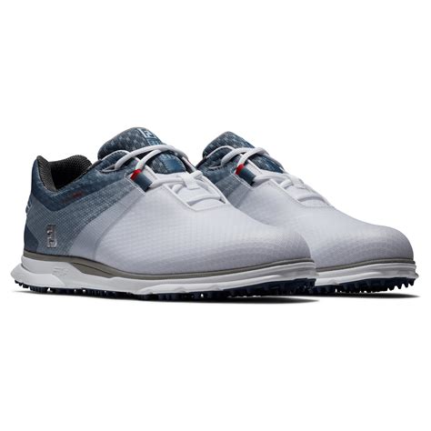 FootJoy Pro SL Sport Golf Shoes #53853 White/Blue Fog/Navy | Scottsdale Golf