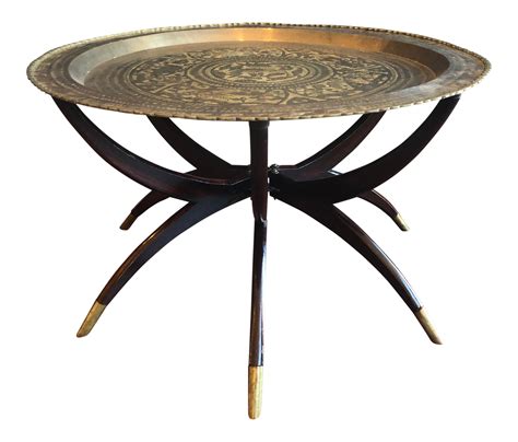 Rosewood and Brass Mid Century Spider Leg Tray-Top Coffee Table on Chairish.com | Table, Coffee ...