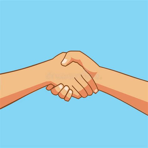 Two People Shaking Hands Cartoon Stock Vector - Illustration of icon, cartoon: 80757019