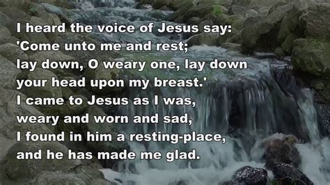 I heard the voice of Jesus say. Lyric video (StF 248) - YouTube