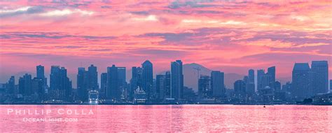 Spectacular Sunrise over San Diego Bay and Downtown San Diego