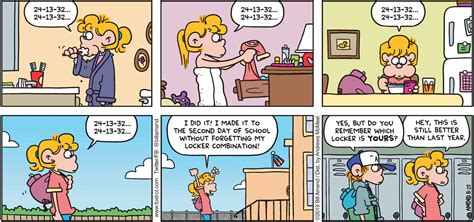 "Locker Hurt" | Back to School | FoxTrot Comics by Bill Amend