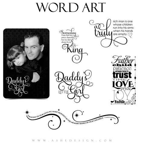 Family Word Art Quotes Photo Overlays for Scrapbooking DADDY | Etsy