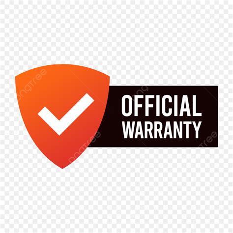 Officials PNG Image, Official Warranty Red And Orange Vector Element ...