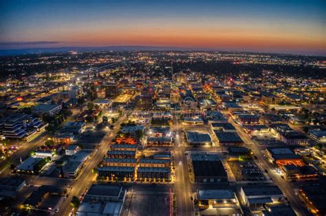 Aerial View of Downtown Bakersfield, California Skyline Stock Image ...