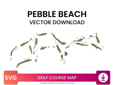 Golf Course Map of Pebble Beach Golf Links, California, United States ...