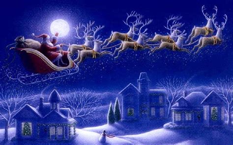 Santa and His Reindeer Image - ID: 36157 - Image Abyss