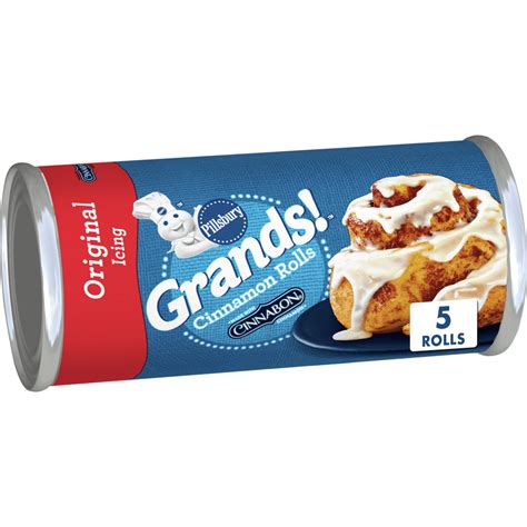 Pillsbury Grands! Cinnamon Rolls, Cinnabon Cinnamon & Icing, 5 ct, 17.5 ...