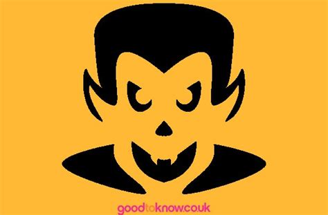 Free pumpkin carving patterns - Vampire pumpkin carving pattern - goodtoknow