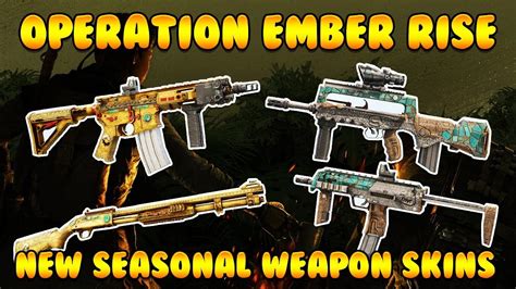 NEW OPERATION EMBER RISE SEASONAL WEAPON SKINS [TTS] - Rainbow Six Siege Operation Ember Rise ...