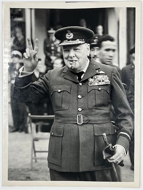 WINSTON CHURCHILL (1874-1965) Churchill wearing his honorary Air Commodore uniform. BRITISH ...