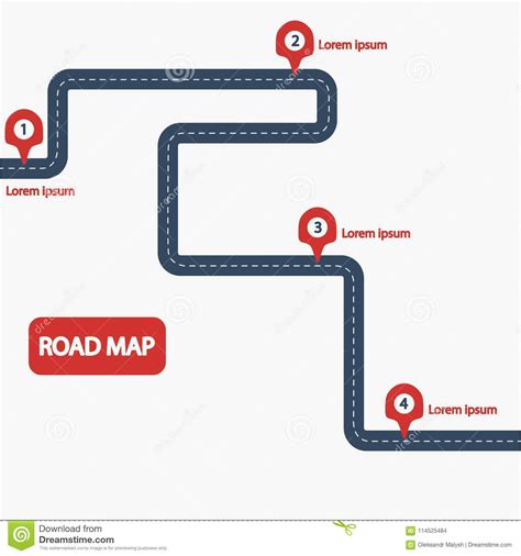 Car road map stock vector. Illustration of mark, position - 114525484