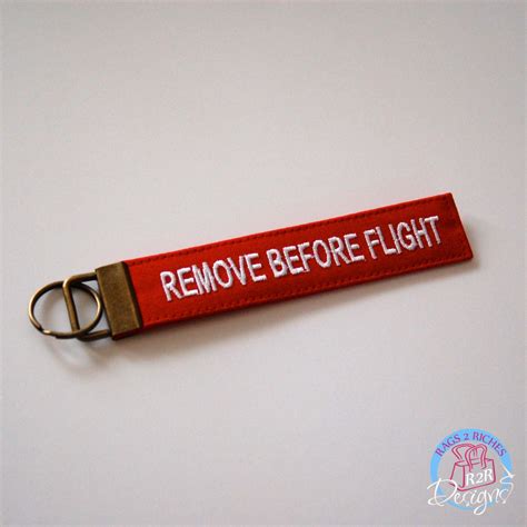 Remove Before Flight Keychain by R2RDesigns on Etsy