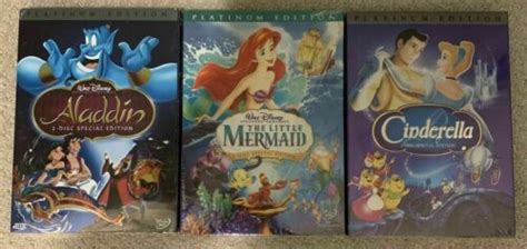 Aladdin, Cinderella, & The Little Mermaid (3-Disney DVD Combo) - Free ...