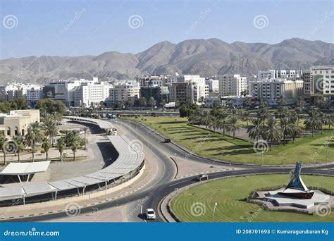 Beautiful Oman City View. Construction Works. Cityscape Building in ...