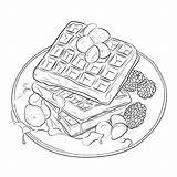 Waffles coloring page – Coloring Corner sketch template