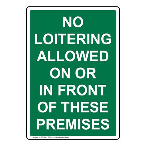 No Loitering Sign Printable