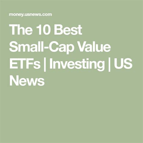 The 10 Best Small-Cap Value ETFs | Investing | US News | Investing ...