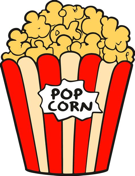 Cartoon popcorn clipart, Pop corn design 24595787 Vector Art at Vecteezy