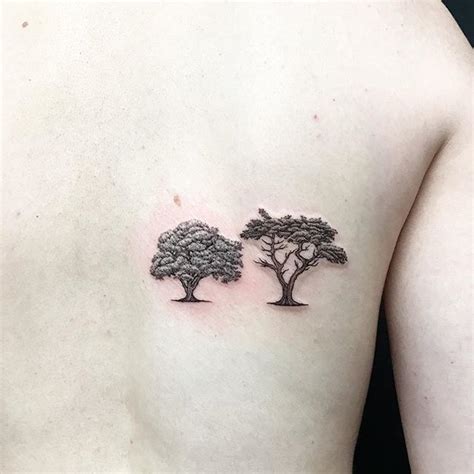 I want a Oak and a Cypress next to each other but I want them to be small and detailed. Me I ...