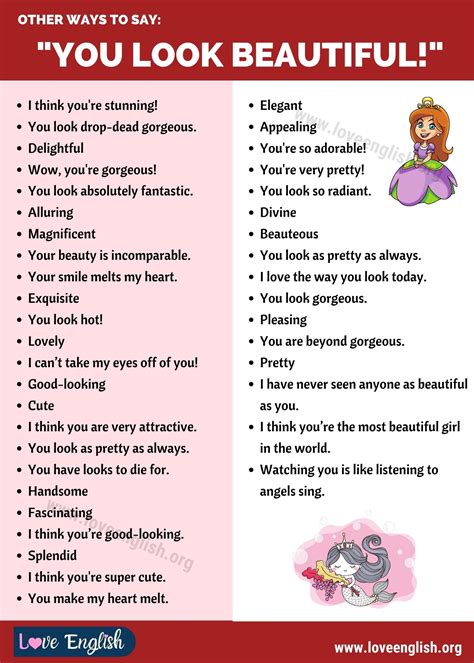 You Look Beautiful: 45+ Cute Ways to Say You Look So Beautiful - Love English