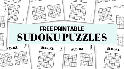 72 Free Printable Sudoku Puzzles | SaturdayGift