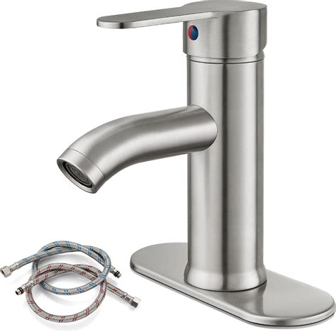 Brushed Nickel Stainless Steel 304 Bathroom Faucet Farmhouse Single ...