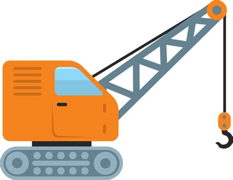 Crawler crane clipart. Free download transparent .PNG | Creazilla