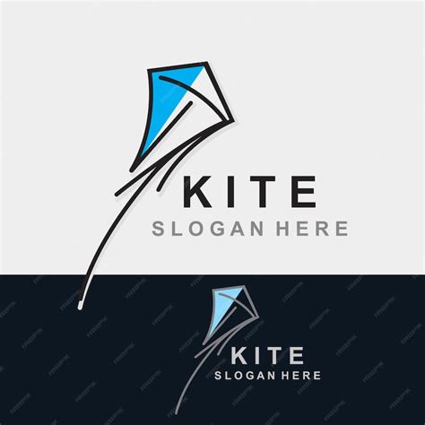 Premium Vector | Kite logo design flying paper kite handrawn style and ...