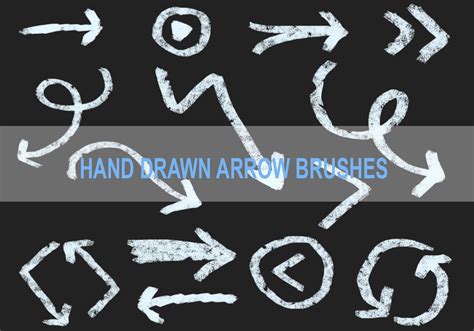Grungy Hand Drawn Arrow Brushes - Free Photoshop Brushes at Brusheezy!